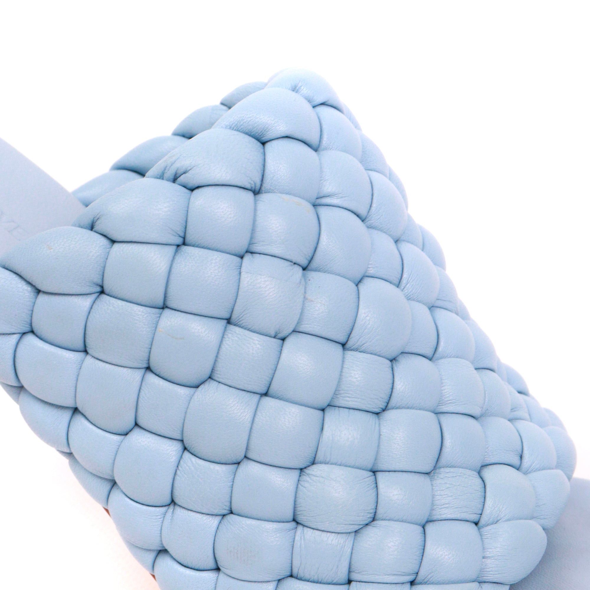 Bottega Veneta BOTTEGA VENETA - Bottega Veneta mules in ice blue leather (T38) Size US 7 / IT 37 - 3 Thumbnail