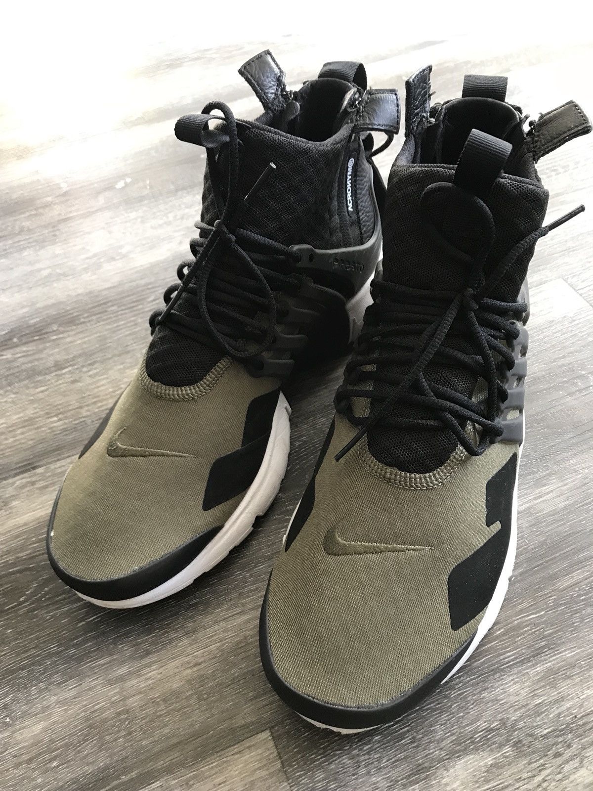 Acronym × Nike Last Drop. Nike Acronym Presto Mid Olive Sneaker Size US 9.5 / EU 42-43 - 3 Thumbnail