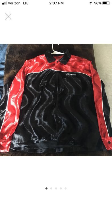 Supreme velvet outlet swirl work shirt