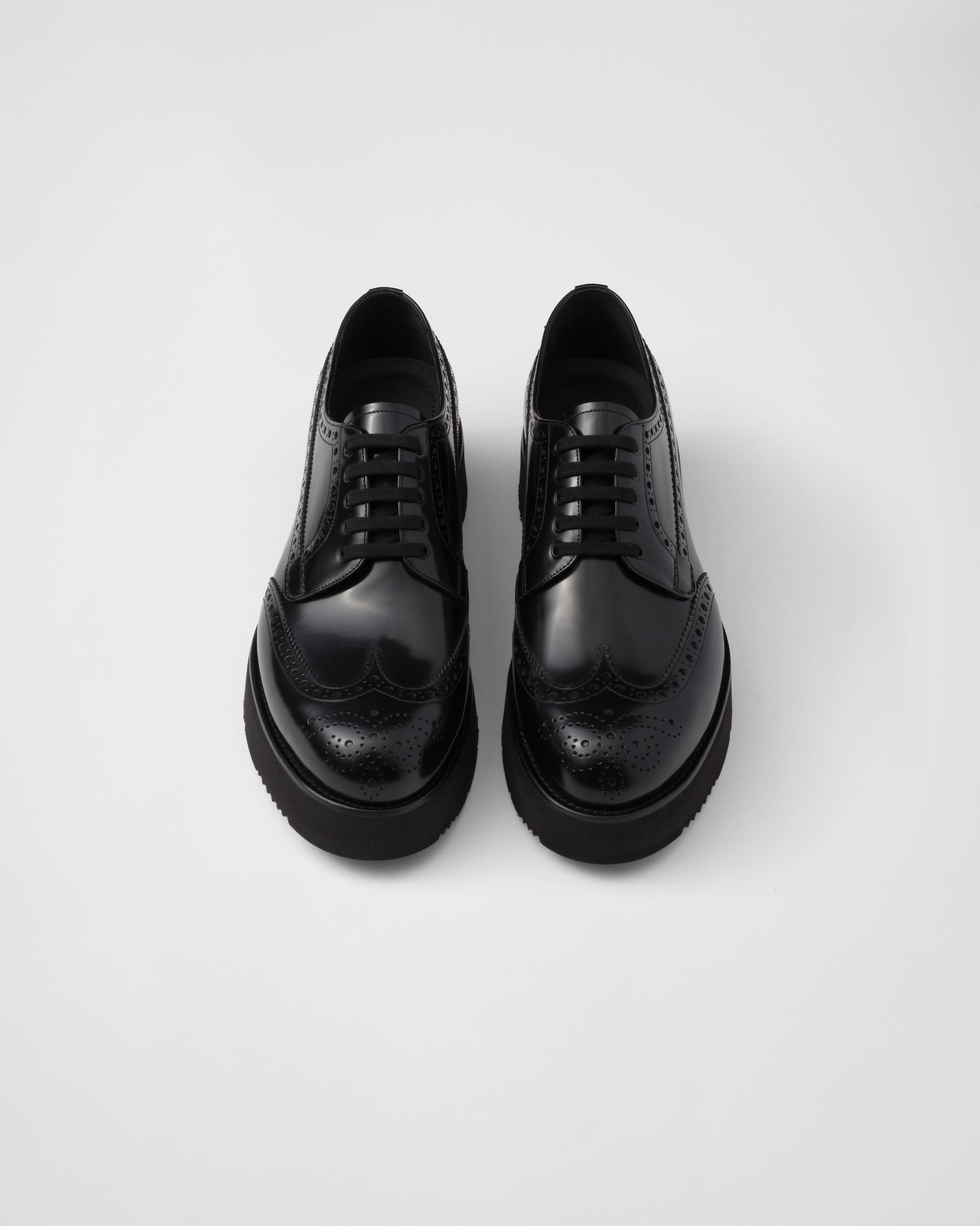 Prada Brushed leather derby brogues Size US 11.5 / EU 44-45 - 4 Thumbnail