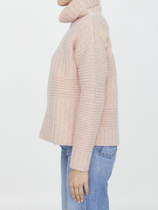 Bottega Veneta BOTTEGA VENETA Women Sweater 751932 PINK Size XS / US 0-2 / IT 36-38 - 3 Thumbnail