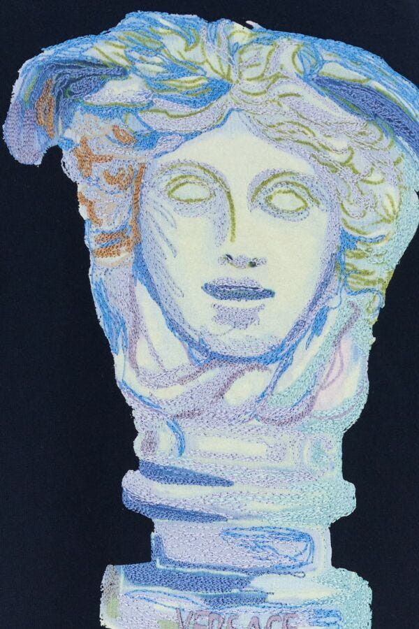 Versace T-Shirt Compact Cotton Jersey Fabric + Medusa Gall Size US M / EU 48-50 / 2 - 5 Thumbnail