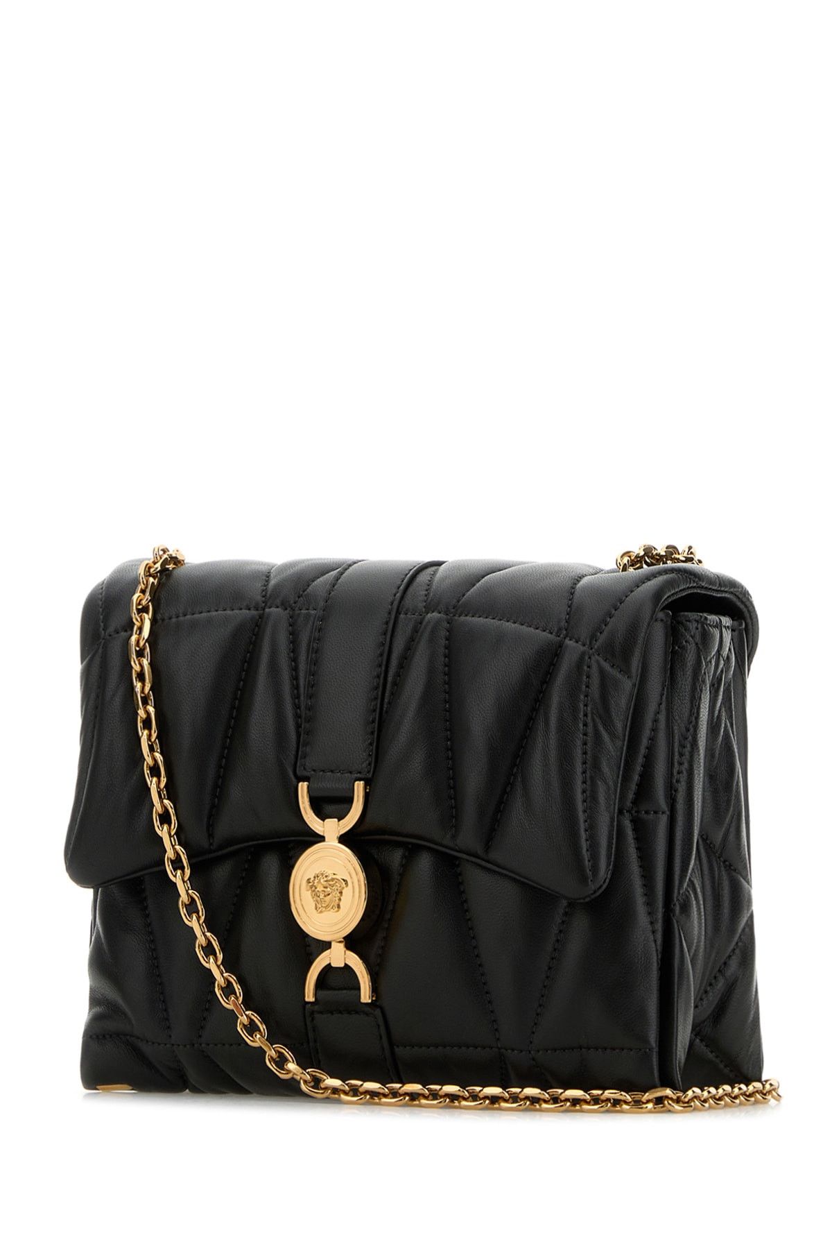 Versace Black Nappa Leather Kleio Shoulder Bag Size ONE SIZE - 2 Thumbnail