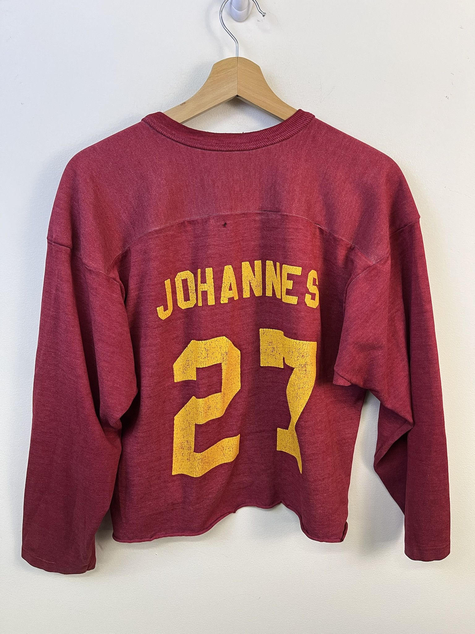 Other Vintage Simon's Bar 1970s Cropped Longsleeve Jersey Tee Size M Size US M / EU 48-50 / 2 - 2 Thumbnail
