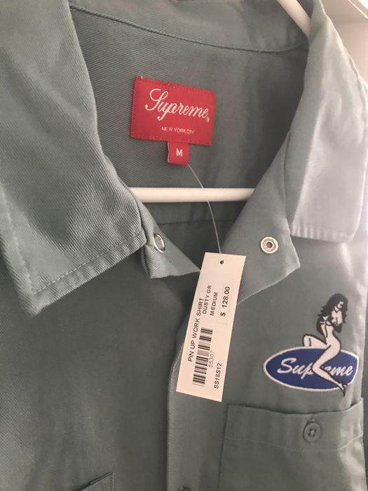 Supreme pin up work 2024 shirt