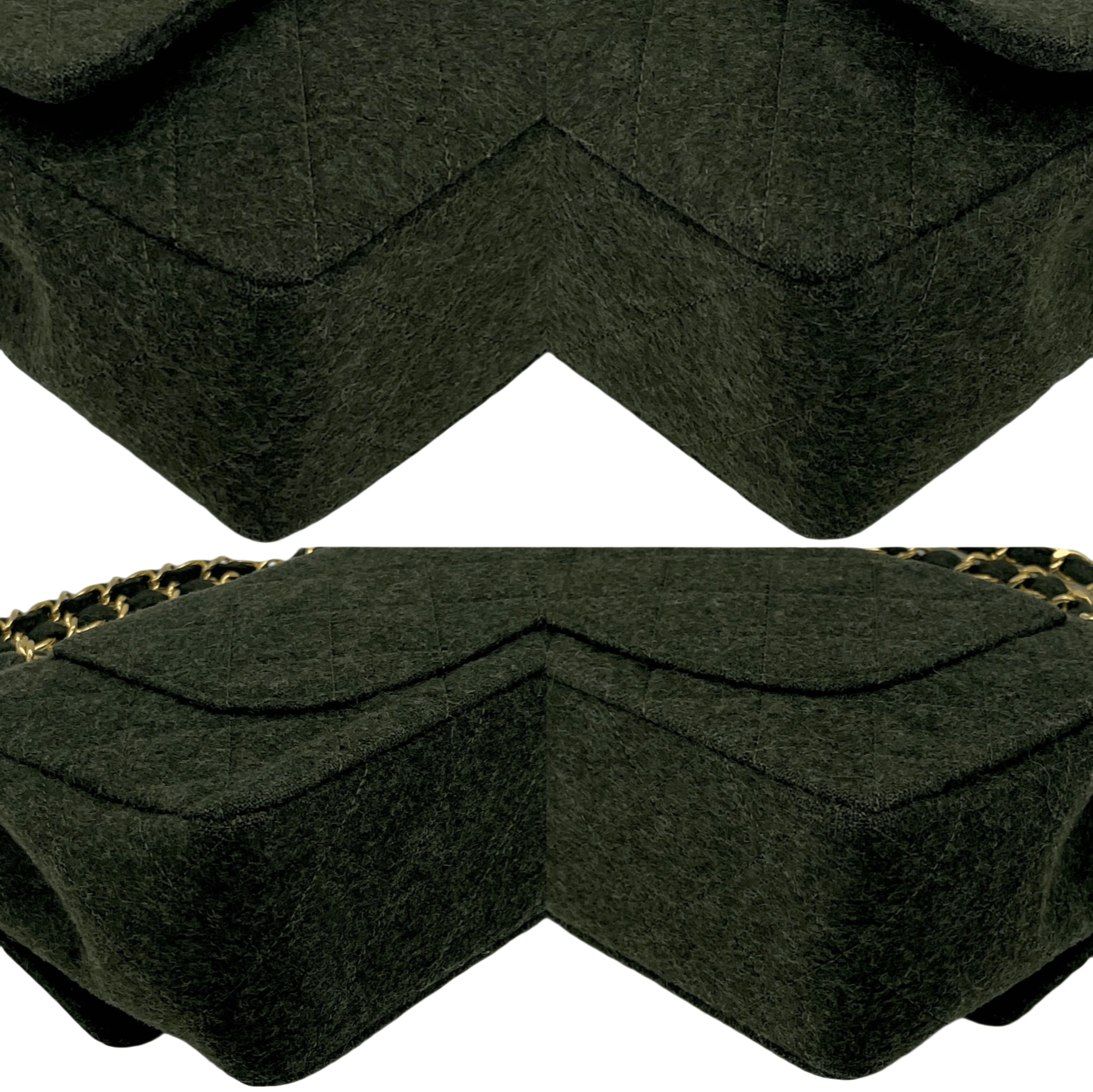 Chanel Chanel Matelasse Classic Flap 23 Wool Green Ghw Size ONE SIZE - 6 Thumbnail