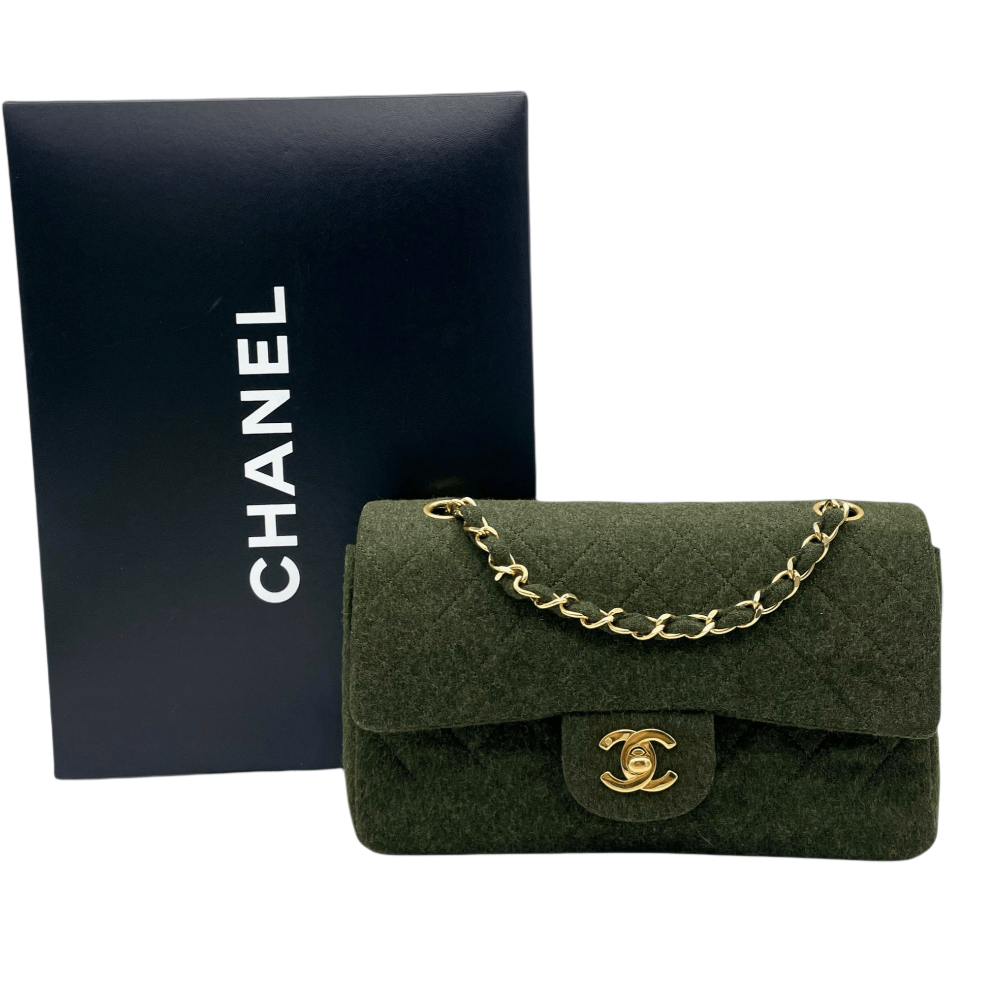 Chanel Chanel Matelasse Classic Flap 23 Wool Green Ghw Size ONE SIZE - 2 Thumbnail