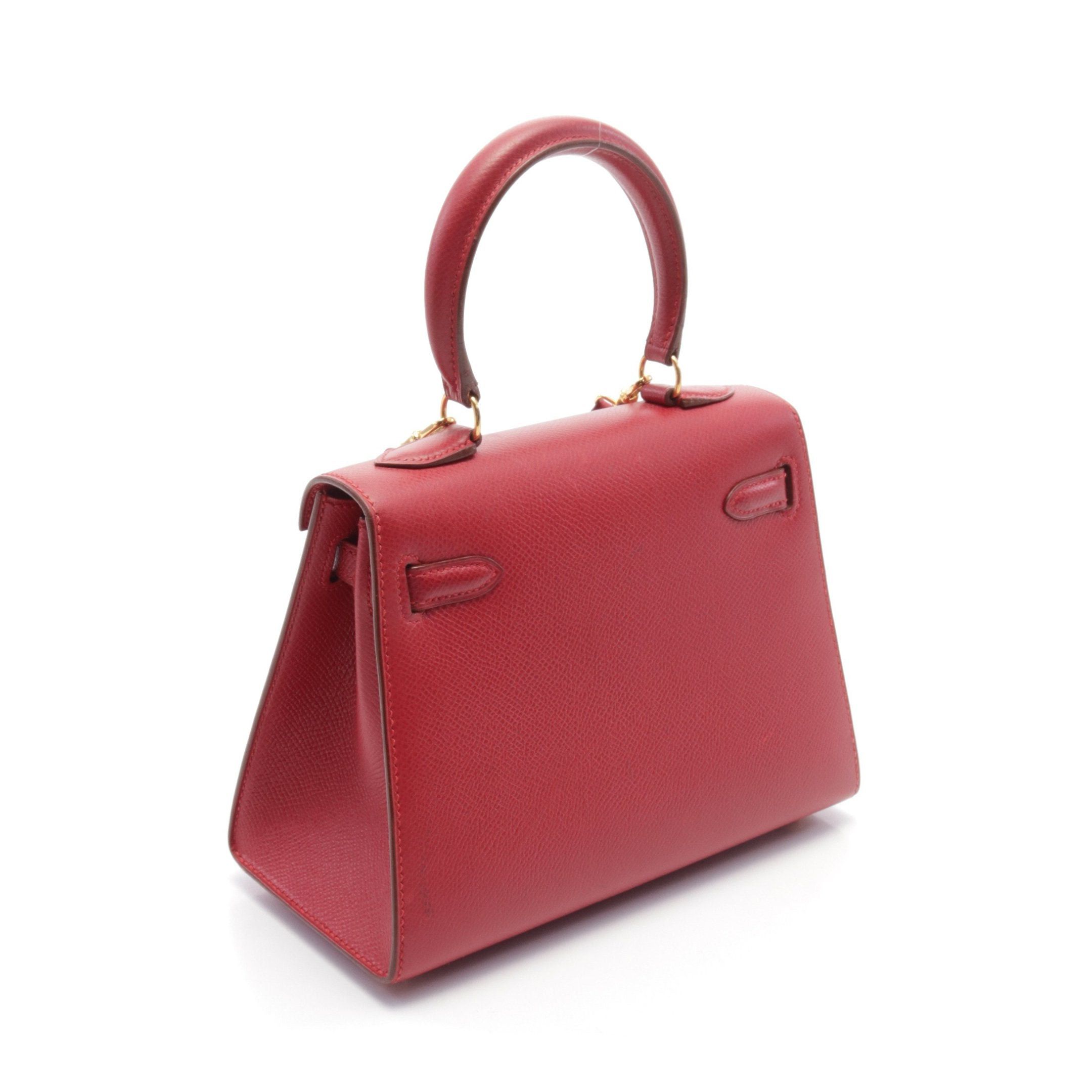 Hermes Hermes Mini Kelly 20 Rougewif Handbag Courchevel Red Gold Hardware ○Y Stamp Size ONE SIZE - 2 Thumbnail