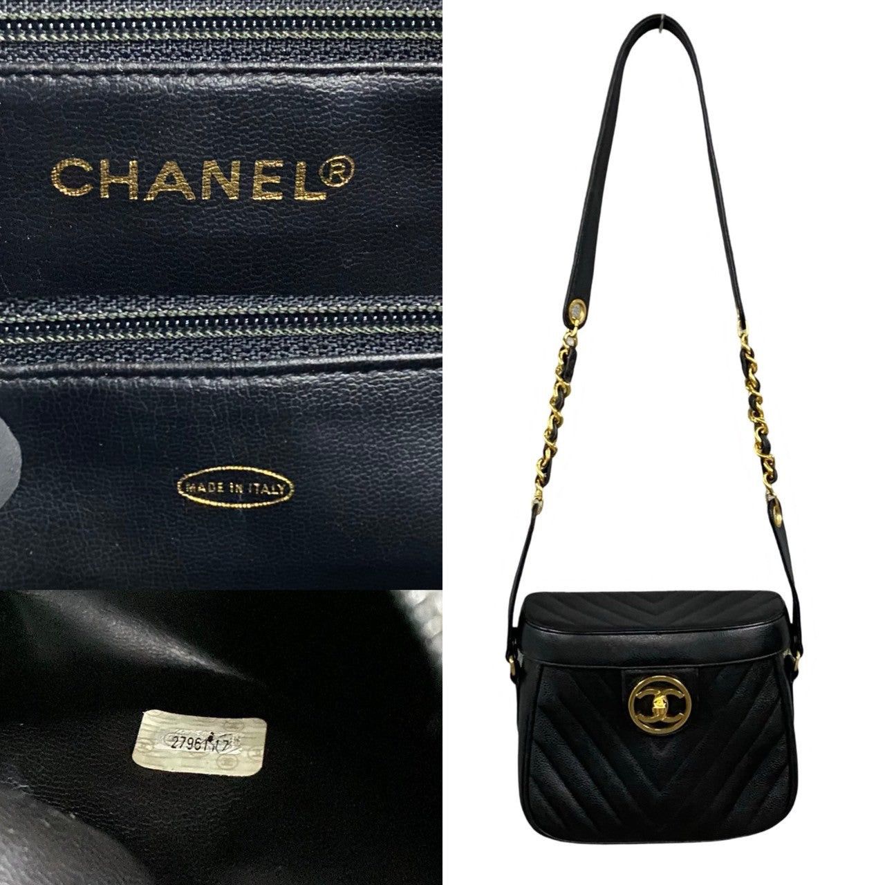 Chanel Chanel Shoulder Bag Black Leather Size ONE SIZE - 3 Thumbnail