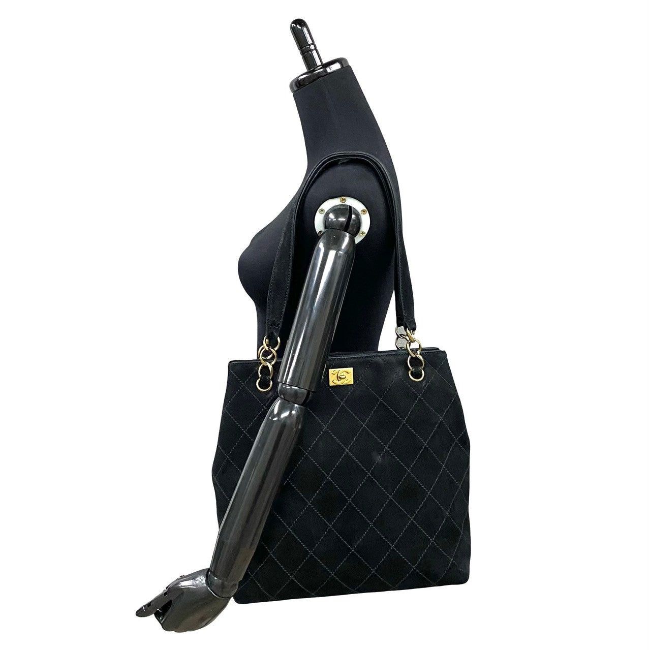 Chanel Chanel Tote Bag Black Suede / Nubuck Size ONE SIZE - 2 Thumbnail