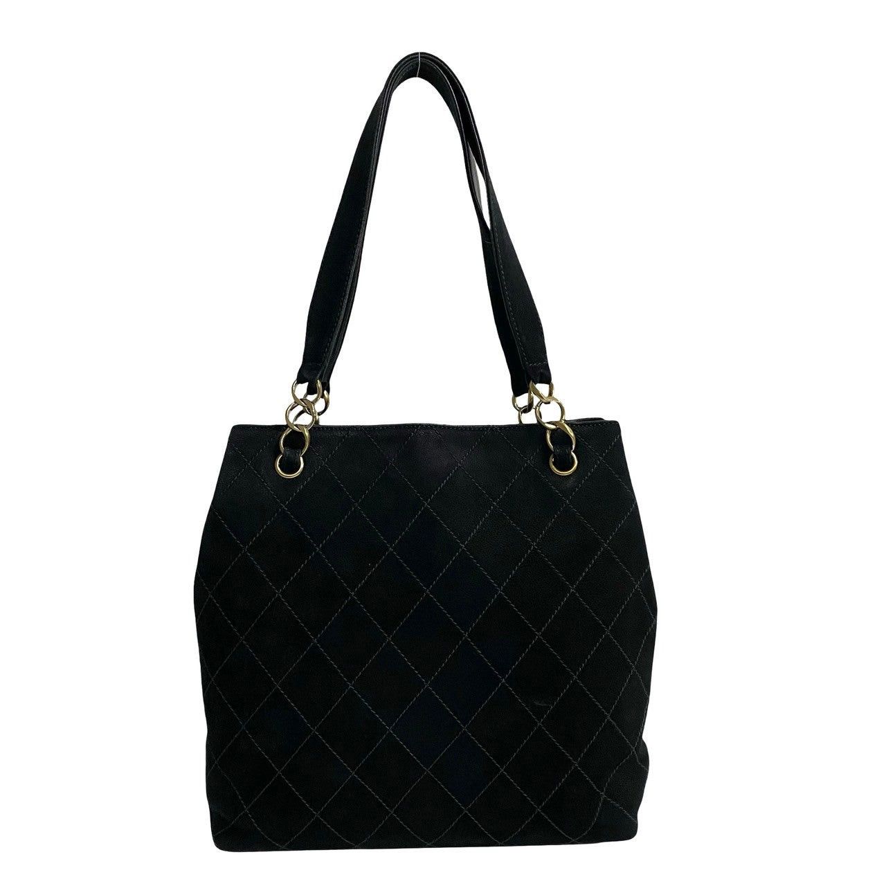 Chanel Chanel Tote Bag Black Suede / Nubuck Size ONE SIZE - 4 Thumbnail