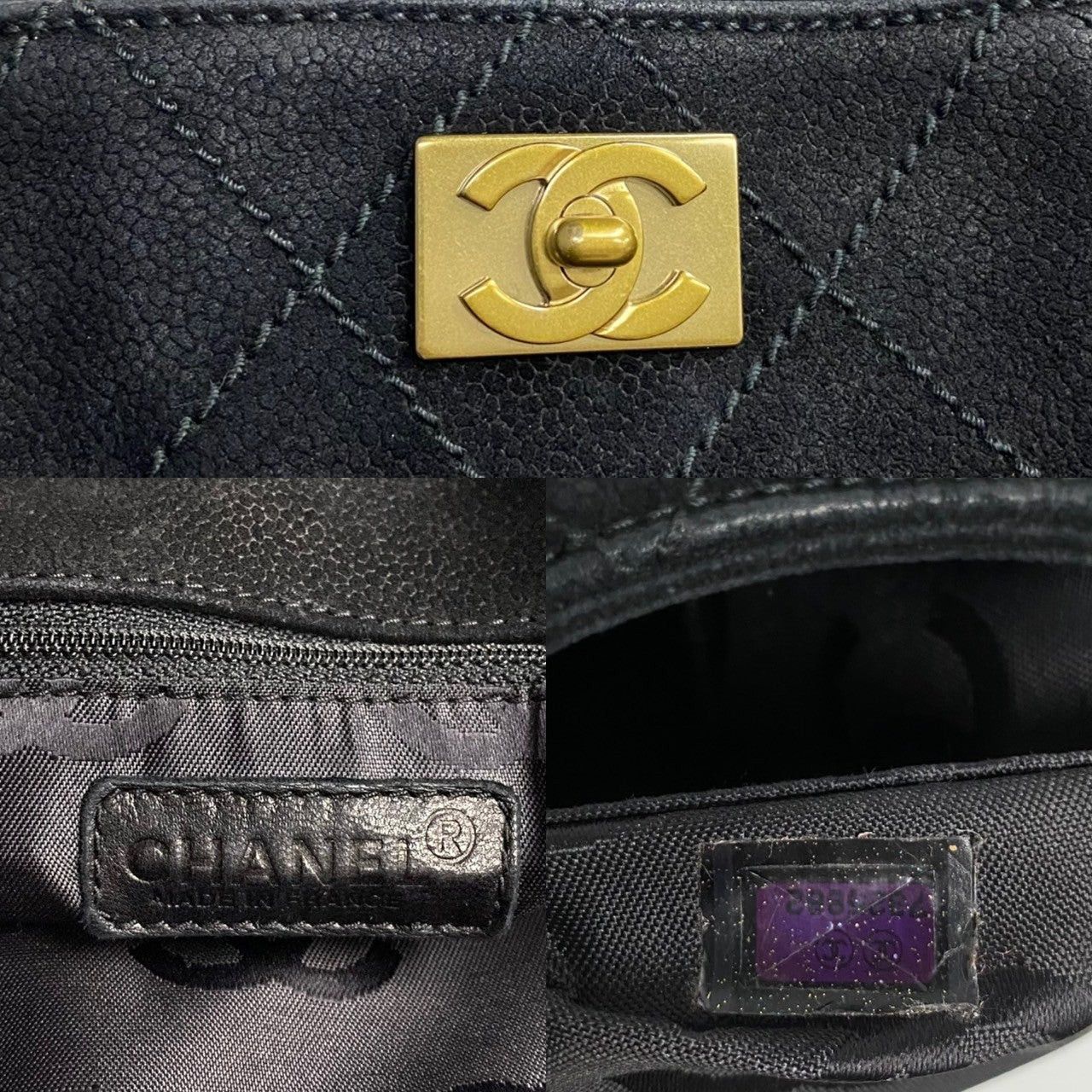 Chanel Chanel Tote Bag Black Suede / Nubuck Size ONE SIZE - 3 Thumbnail