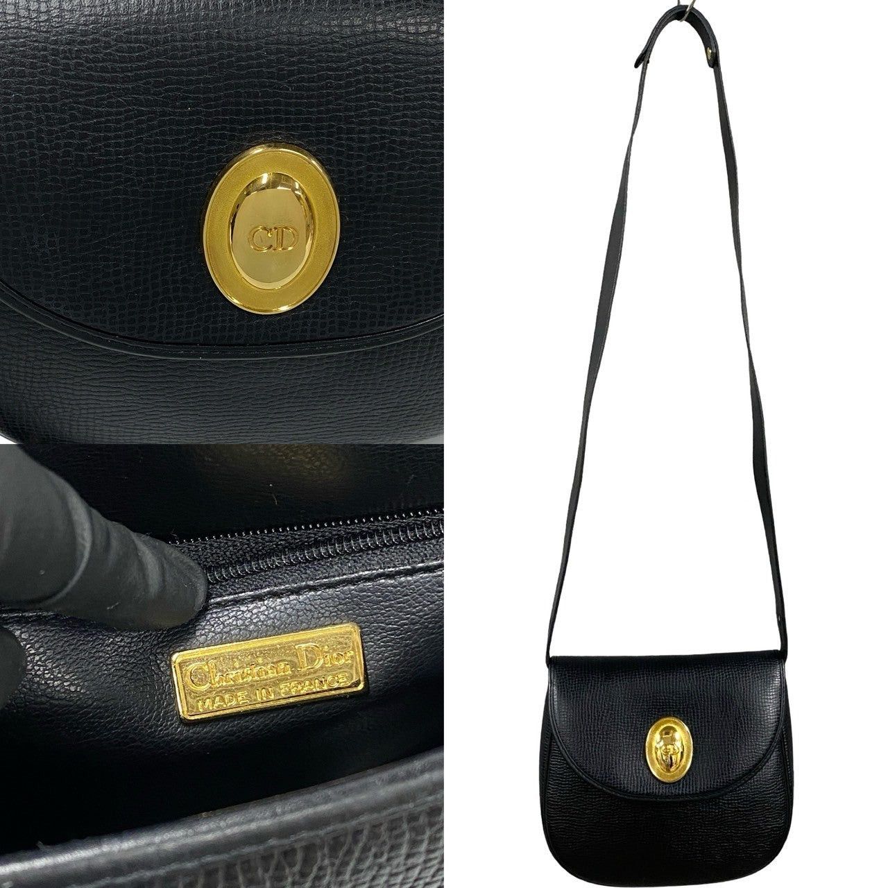 Dior Dior Shoulder Bag Black Leather Size ONE SIZE - 3 Thumbnail