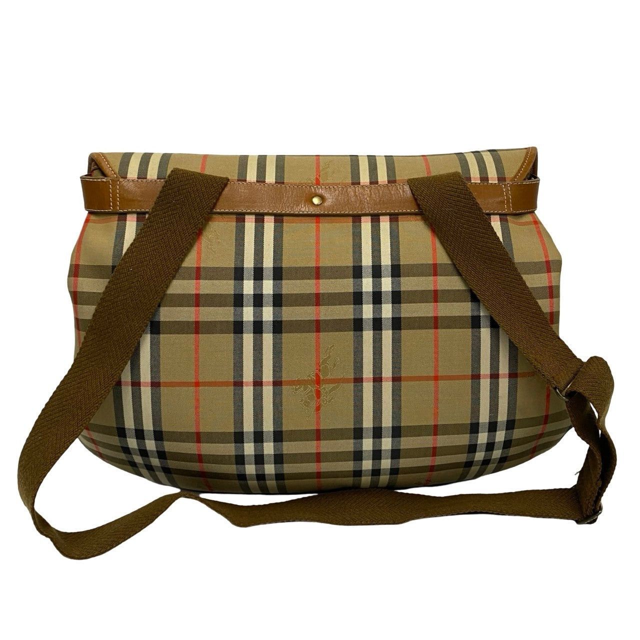 Burberry Burberry Shoulder Bag Brown Cotton Size ONE SIZE - 4 Thumbnail