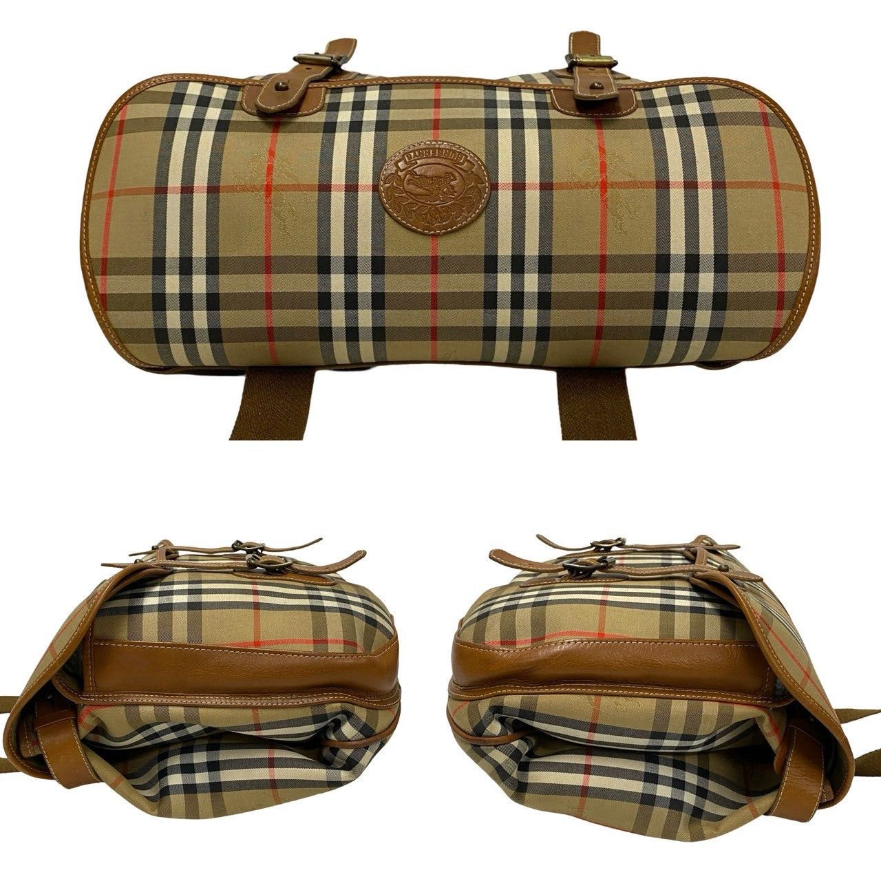 Burberry Burberry Shoulder Bag Brown Cotton Size ONE SIZE - 5 Thumbnail