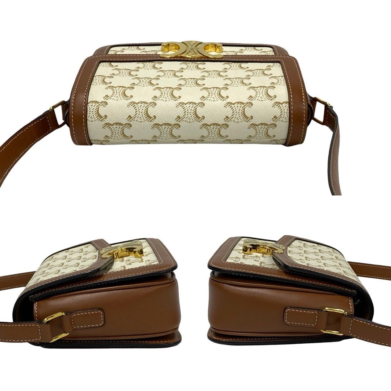 Celine Celine Shoulder Bag White Leather Size ONE SIZE - 5 Thumbnail