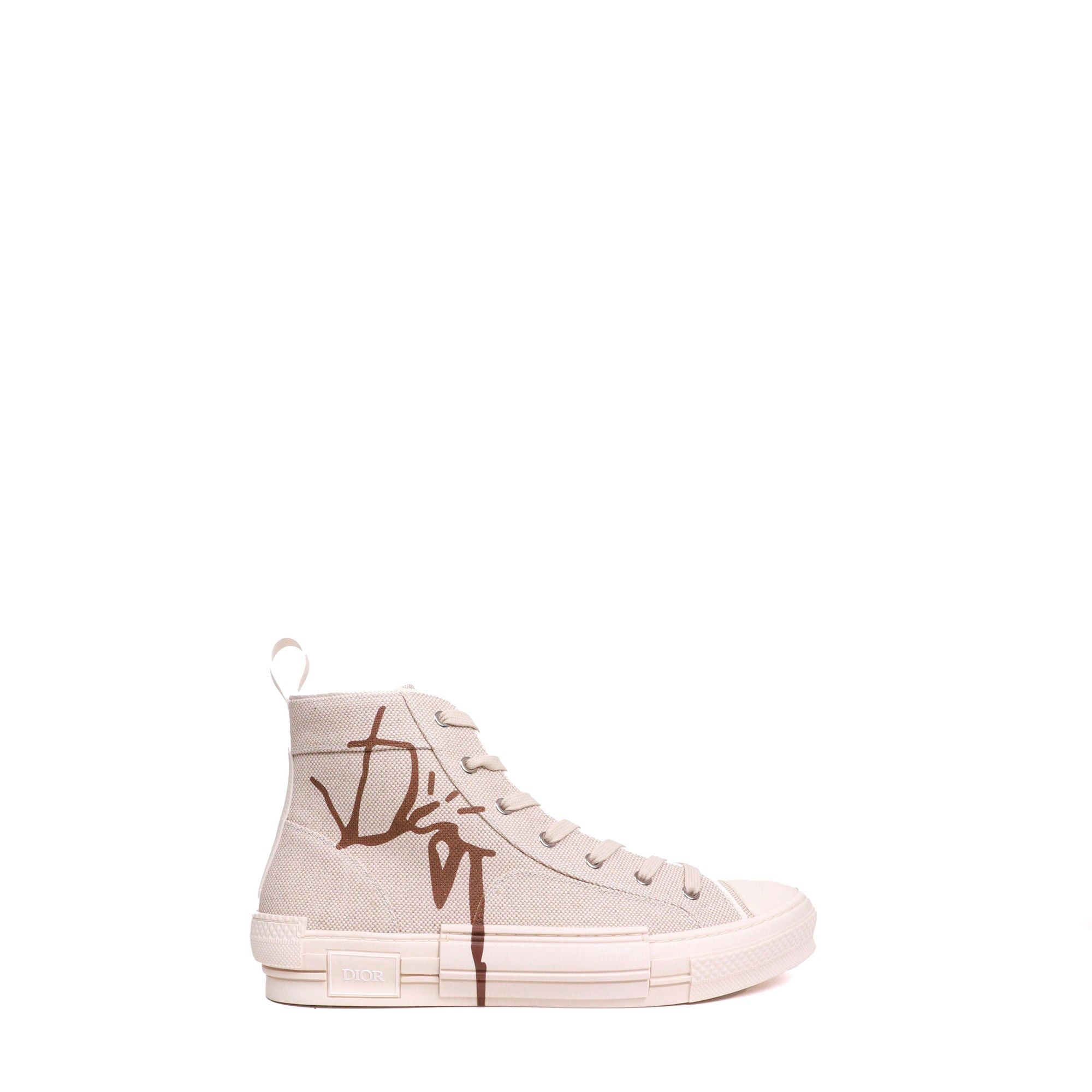 Dior DIOR - Dior x Cactus Jack B23 high sneakers in cream canvas (T44) Size US 11 / EU 44 - 2 Thumbnail