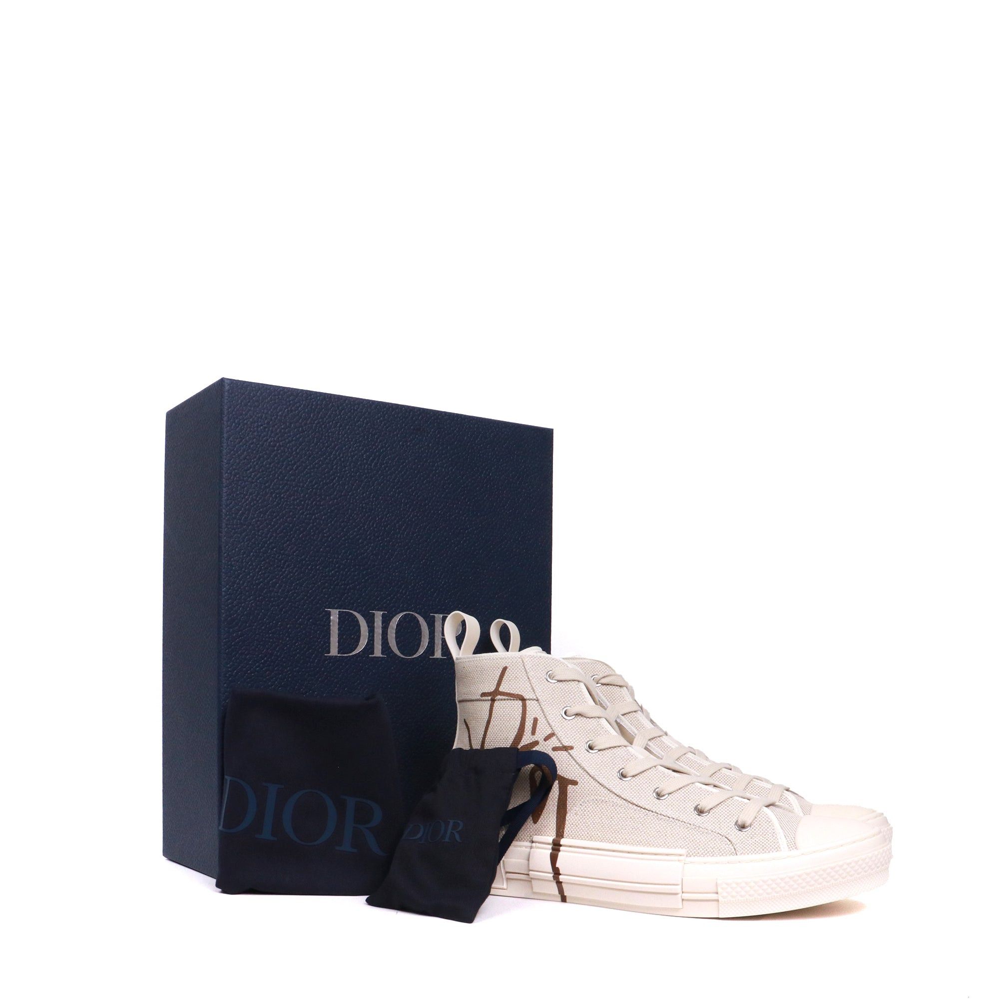 Dior DIOR - Dior x Cactus Jack B23 high sneakers in cream canvas (T44) Size US 11 / EU 44 - 7 Thumbnail