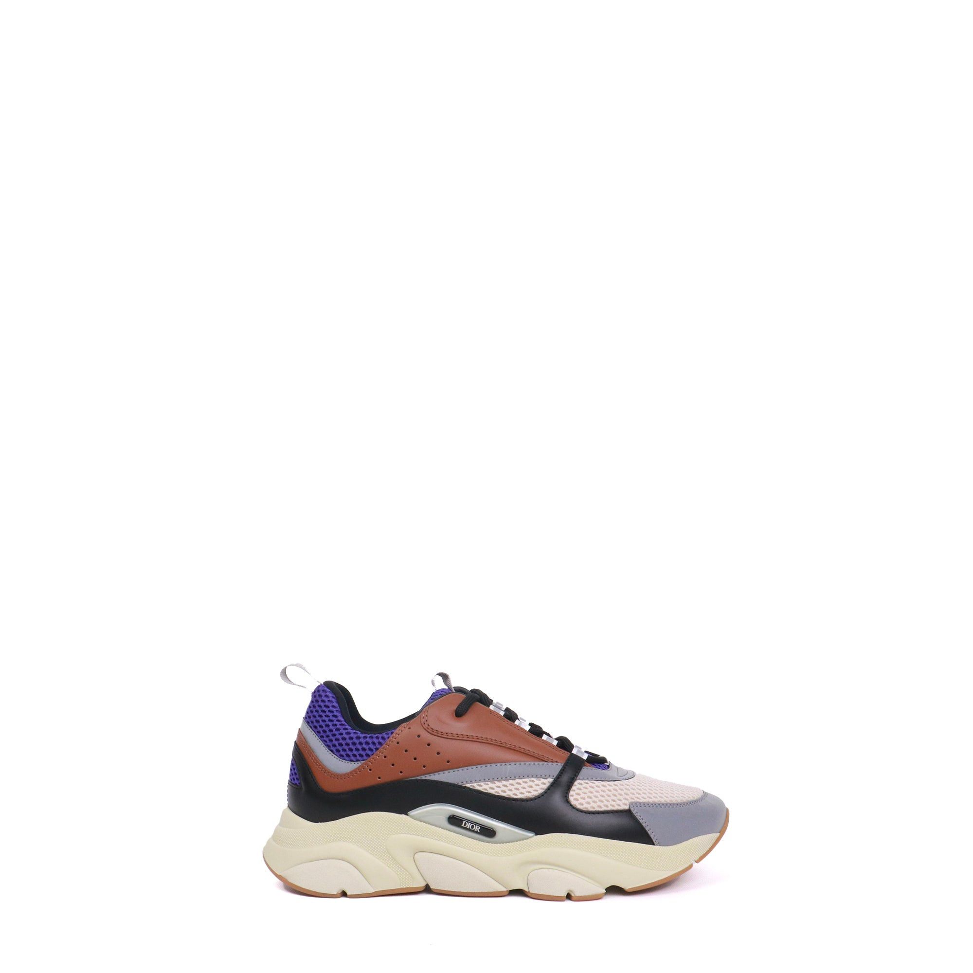 Dior DIOR - B22 Dior sneakers in “coffee purple” mesh fabric (T43) Size US 10 / EU 43 - 2 Thumbnail