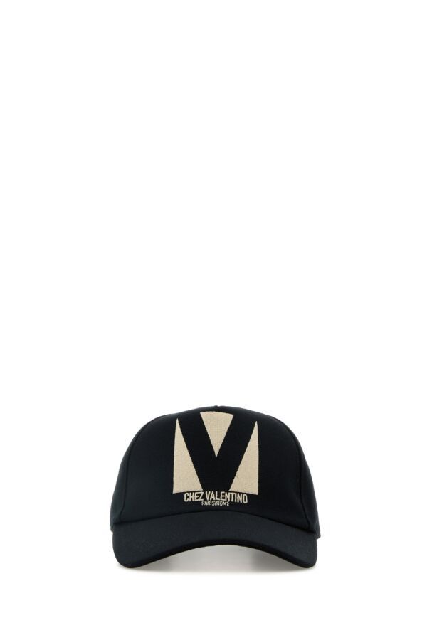 Valentino Black Cotton Baseball Cap Size ONE SIZE - 3 Thumbnail