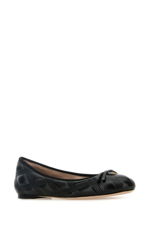 Valentino Black Leather Ballerinas Size US 6 / IT 36 - 4 Thumbnail