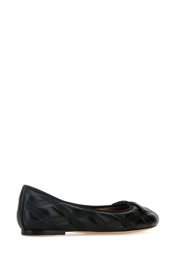 Valentino Black Leather Ballerinas Size US 9 / IT 39 - 5 Thumbnail