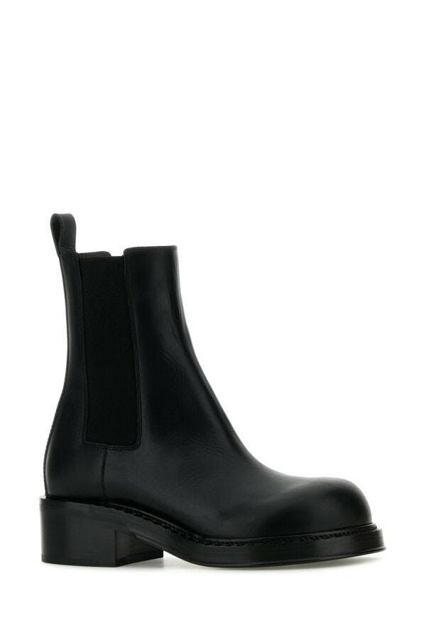 Bottega Veneta Black Leather Cliff Ankle Boots Size US 10 / IT 40 - 4 Thumbnail