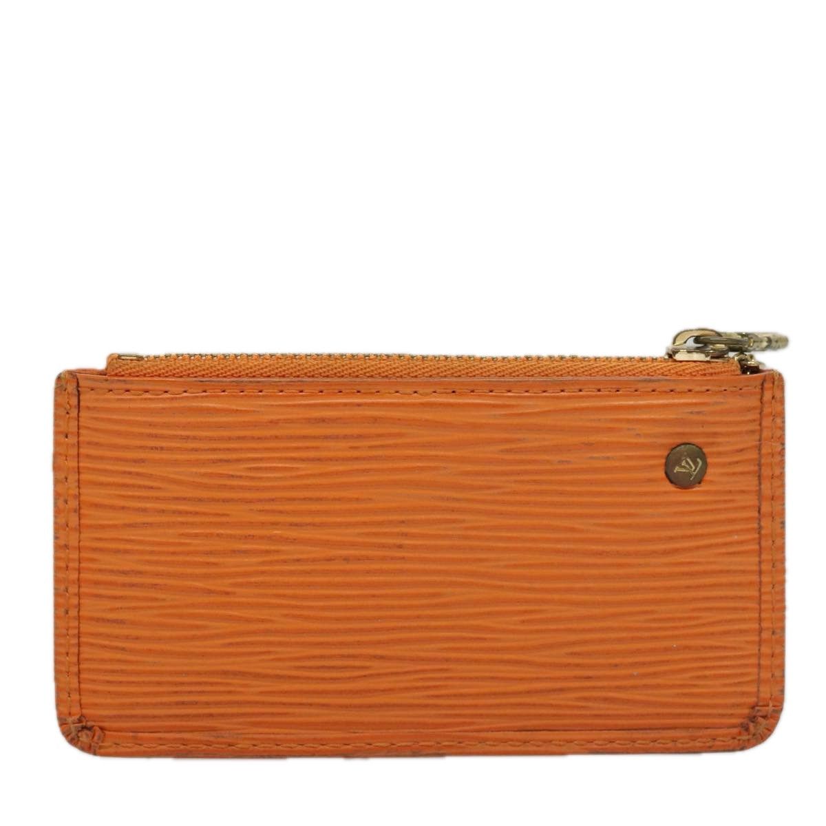 LOUIS VUITTON Epi Pochette Cles Coin Purse Orange Mandarin M6380H