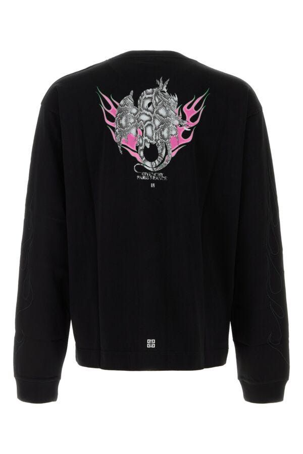 Givenchy Black Cotton T-Shirt Size US L / EU 52-54 / 3 - 4 Thumbnail