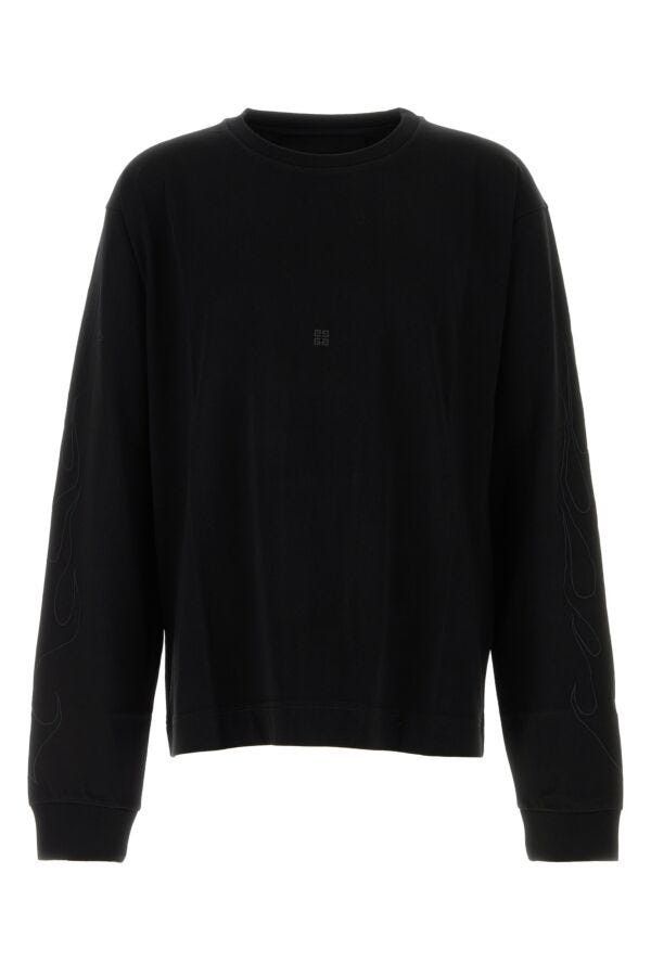 Givenchy Black Cotton T-Shirt Size US L / EU 52-54 / 3 - 3 Thumbnail