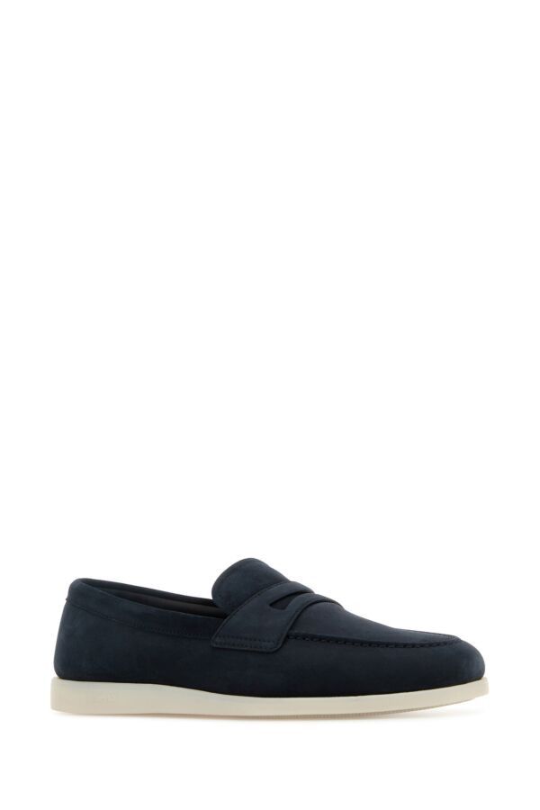 Church's Navy Blue Suede Loafers Size US 7.5 / EU 40-41 - 4 Thumbnail