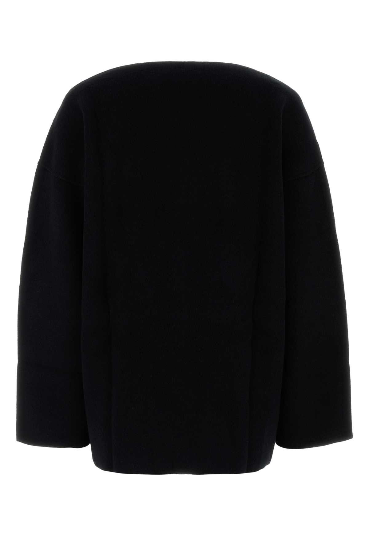 Jil Sander Black Wool Blend Oversize Sweater Size M / US 6-8 / IT 42-44 - 2 Thumbnail