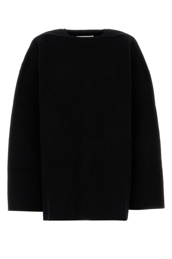 Jil Sander Black Wool Blend Oversize Sweater Size XS / US 0-2 / IT 36-38 - 3 Thumbnail