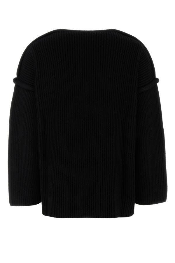 Jil Sander Black Wool Sweater Size XS / US 0-2 / IT 36-38 - 4 Thumbnail