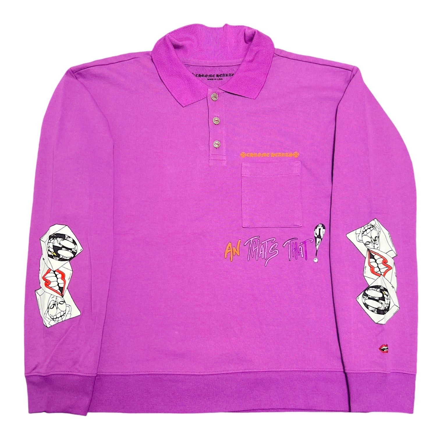 Chrome Hearts Matty Boy Thats That Long Sleeve Polo Tee