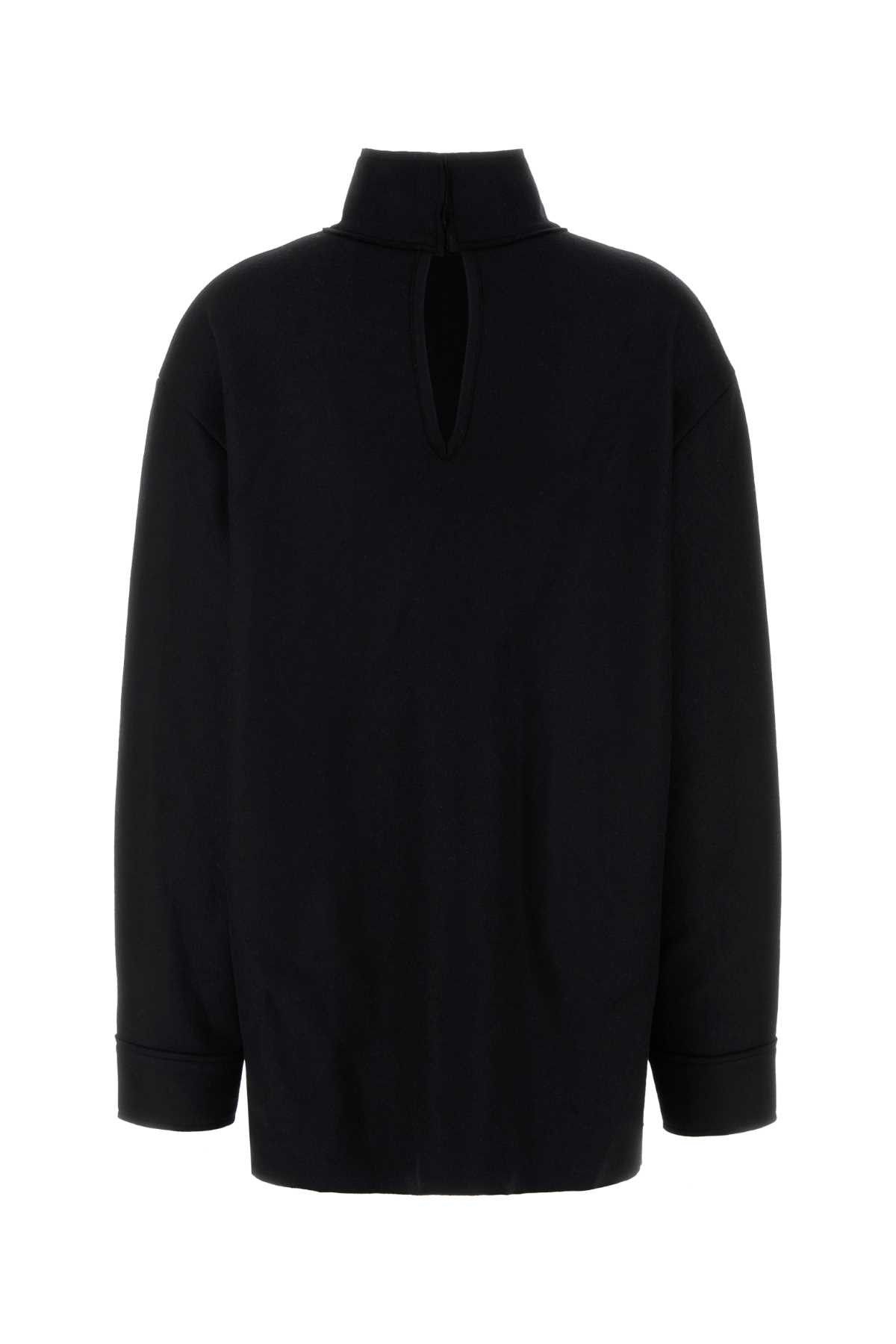 Jil Sander Black Wool Blend Blouse Size S / US 4 / IT 40 - 2 Thumbnail