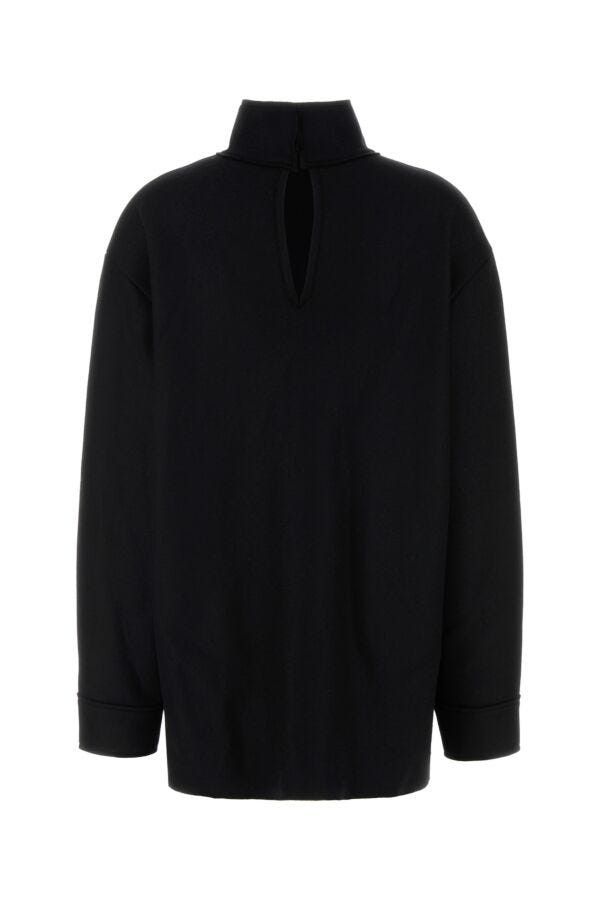 Jil Sander Black Wool Blend Blouse Size M / US 6-8 / IT 42-44 - 4 Thumbnail