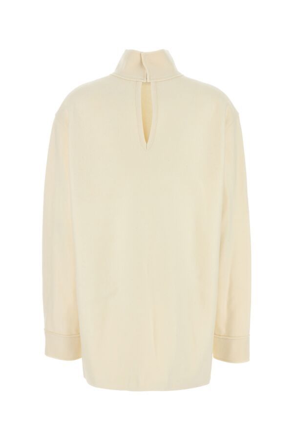 Jil Sander Cream Wool Blend Blouse Size S / US 4 / IT 40 - 4 Thumbnail