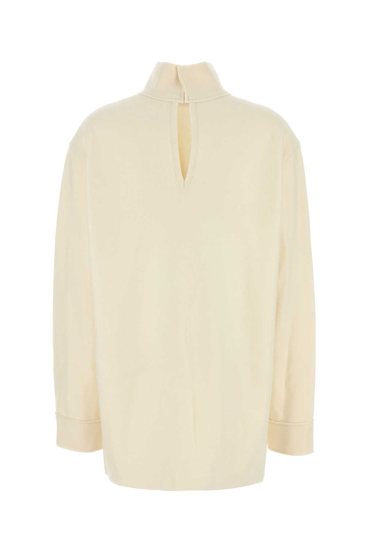 Jil Sander Cream Wool Blend Blouse Size S / US 4 / IT 40 - 2 Thumbnail