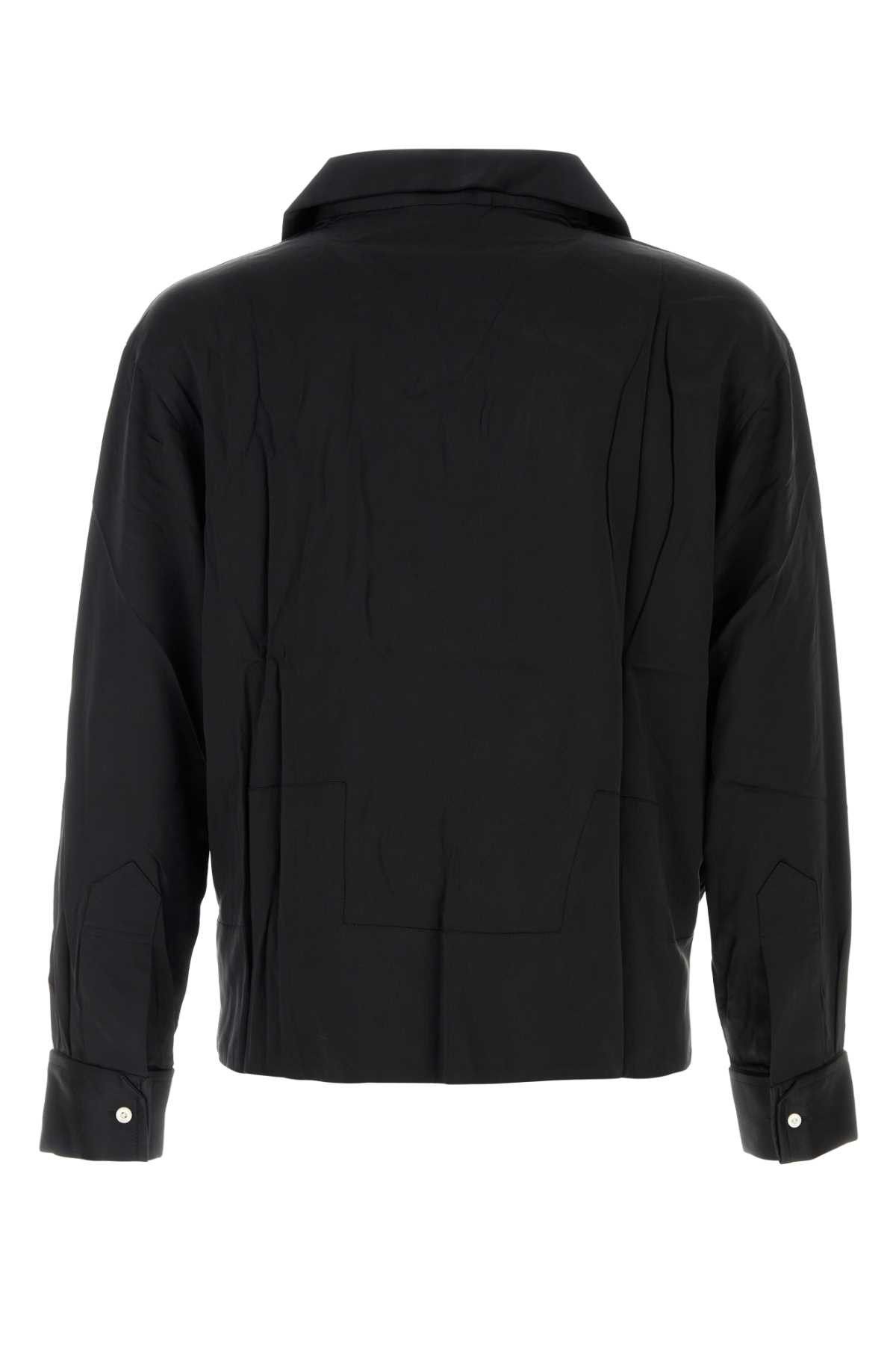 Bode Black Satin Maze Blouse Size US XL / EU 56 / 4 - 2 Thumbnail