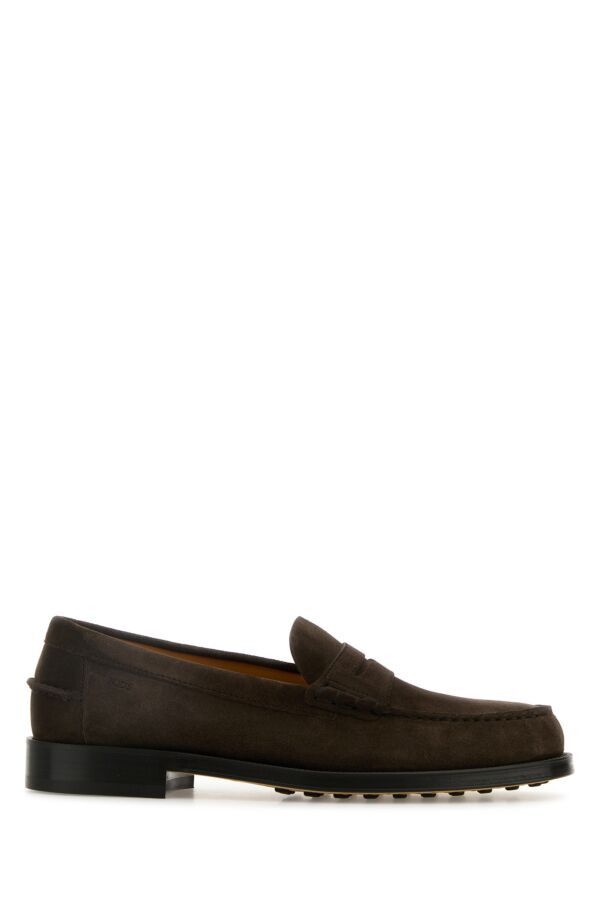 Tod's Dark Brown Suede Loafers Size US 7.5 / EU 40-41 - 3 Thumbnail