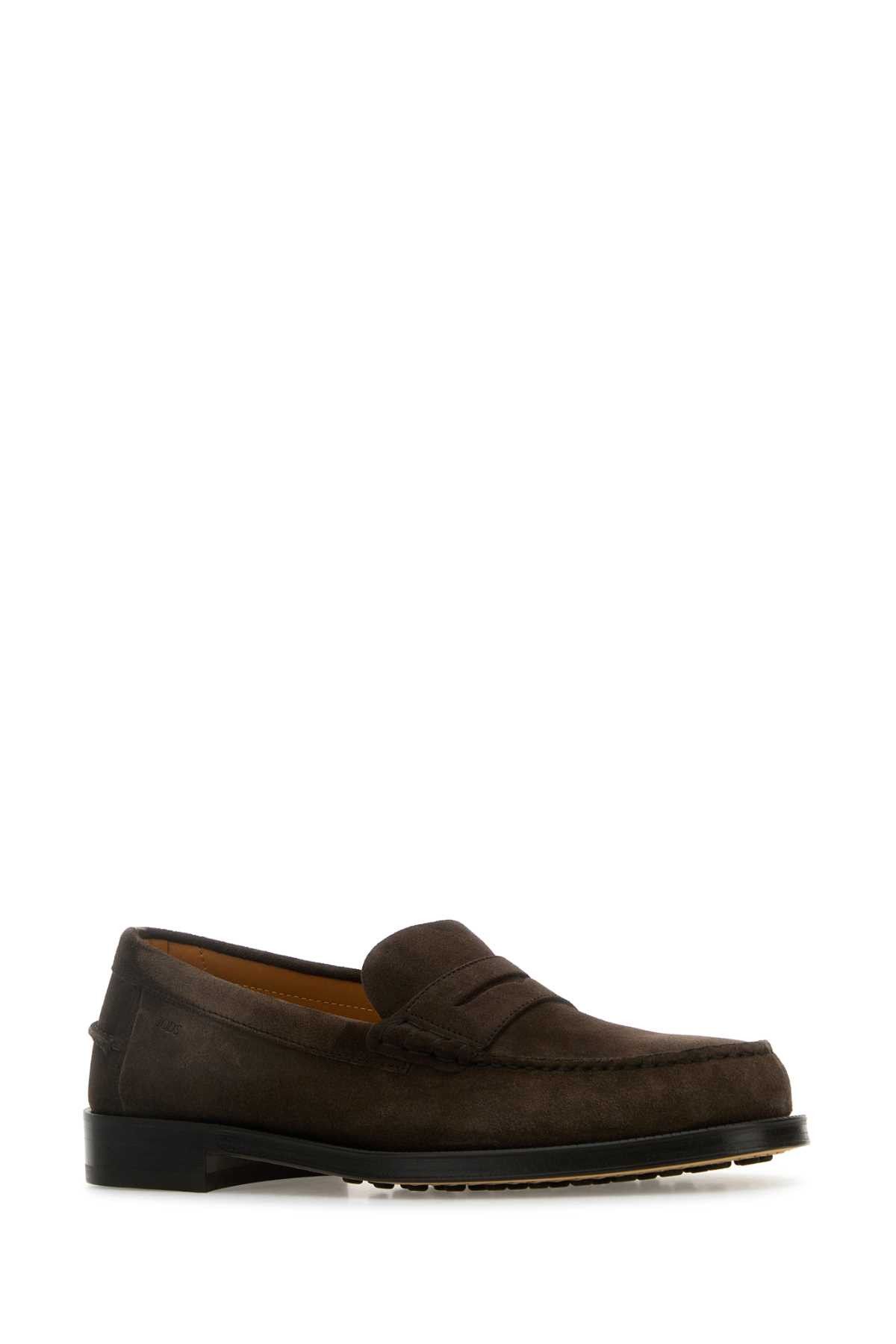 Tod's Dark Brown Suede Loafers Size US 7.5 / EU 40-41 - 2 Thumbnail