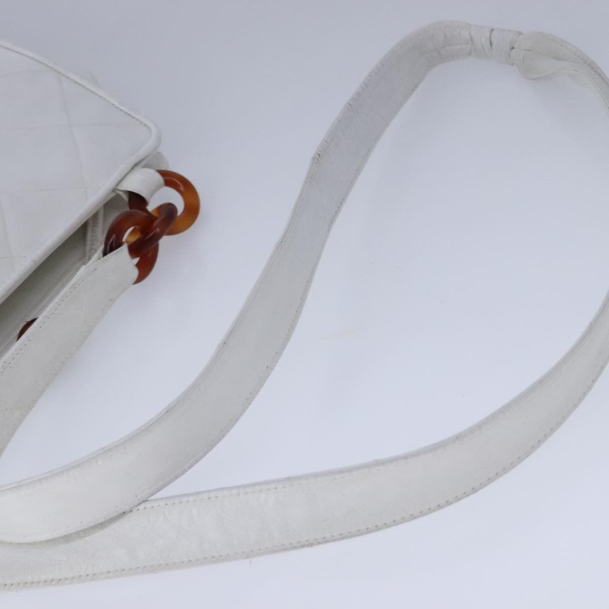 Chanel Cc White Leather Shoulder Bag (Pre-Owned) Size ONE SIZE - 5 Thumbnail