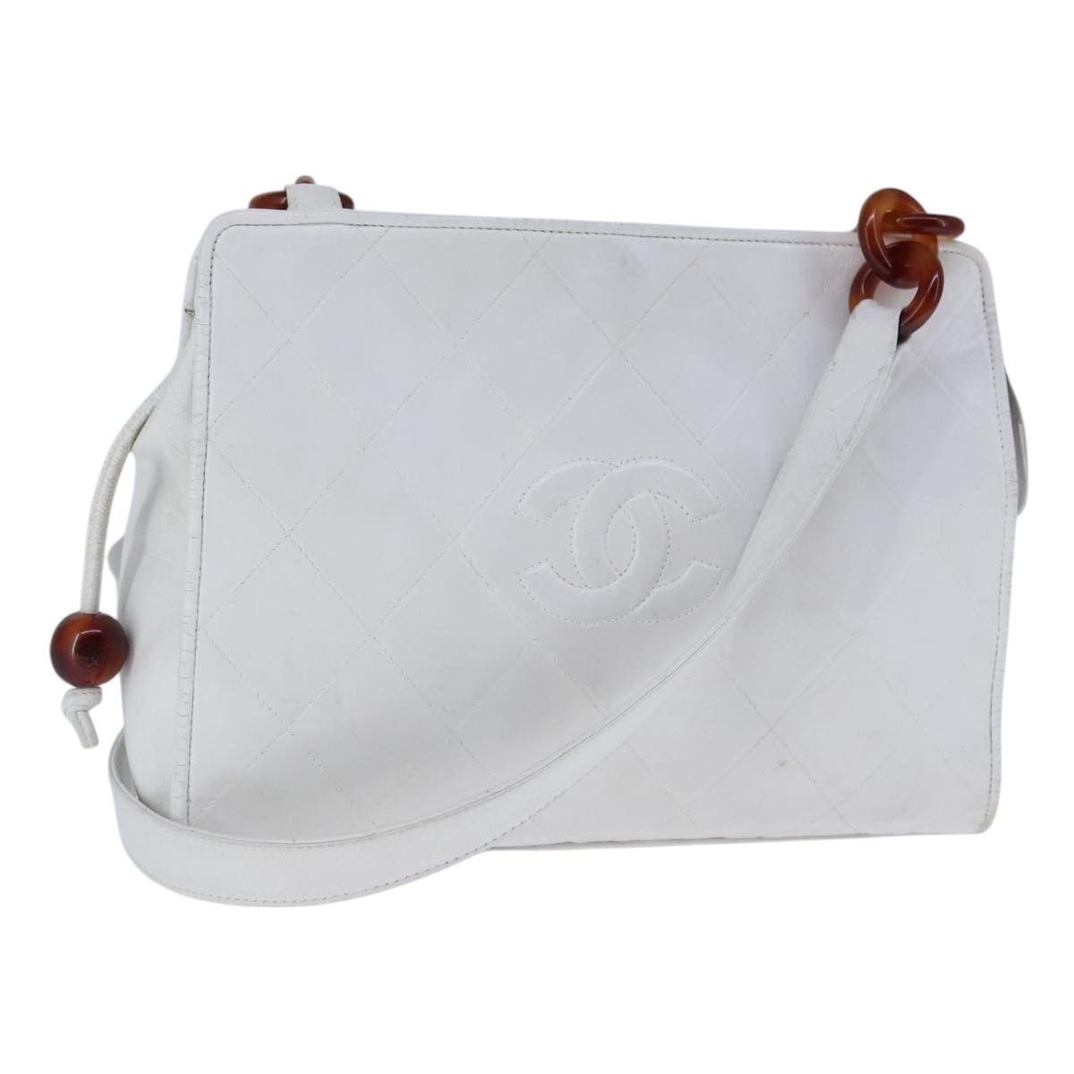 Chanel Cc White Leather Shoulder Bag (Pre-Owned) Size ONE SIZE - 17 Thumbnail