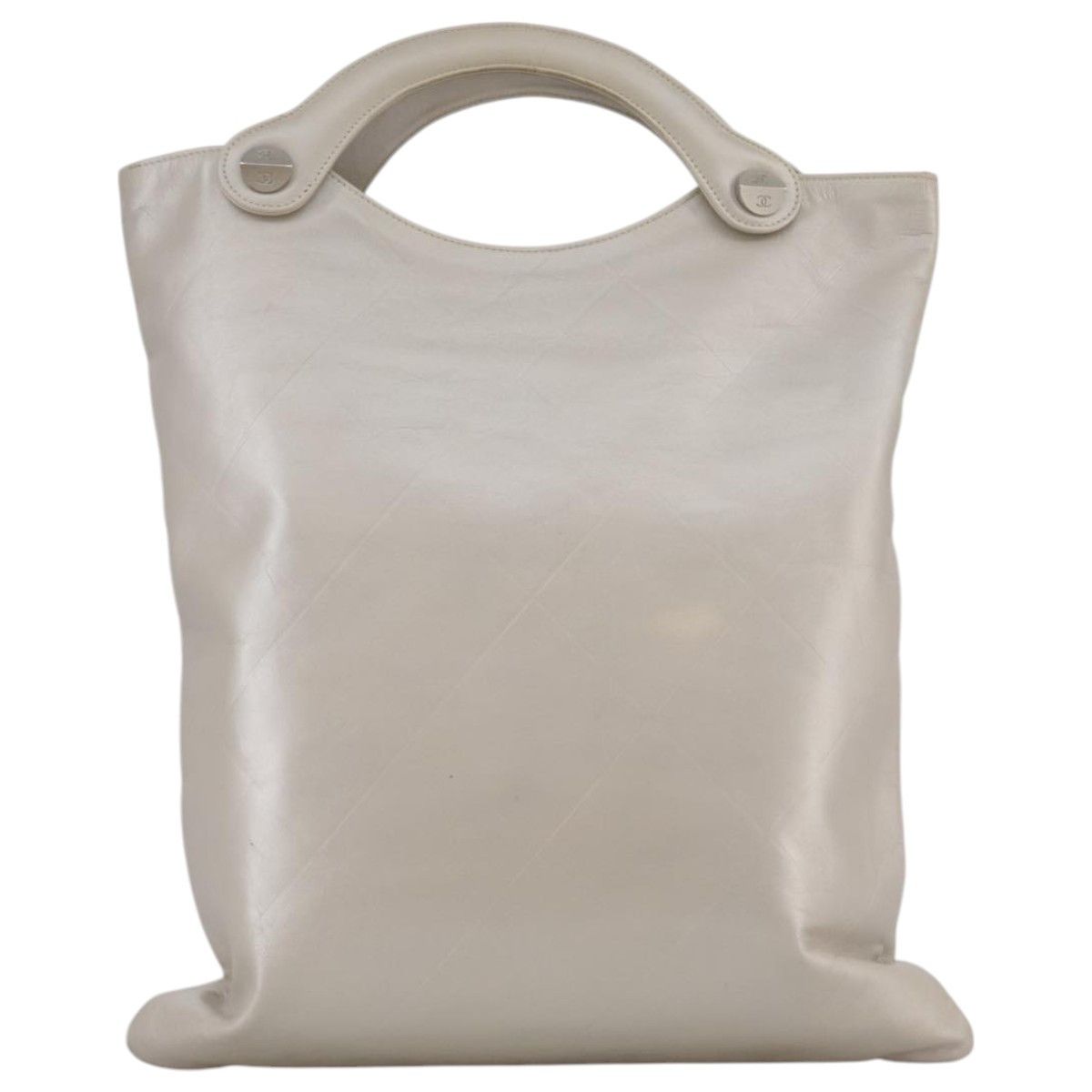 Chanel Grey Leather Handbag (Pre-Owned) Size ONE SIZE - 2 Thumbnail