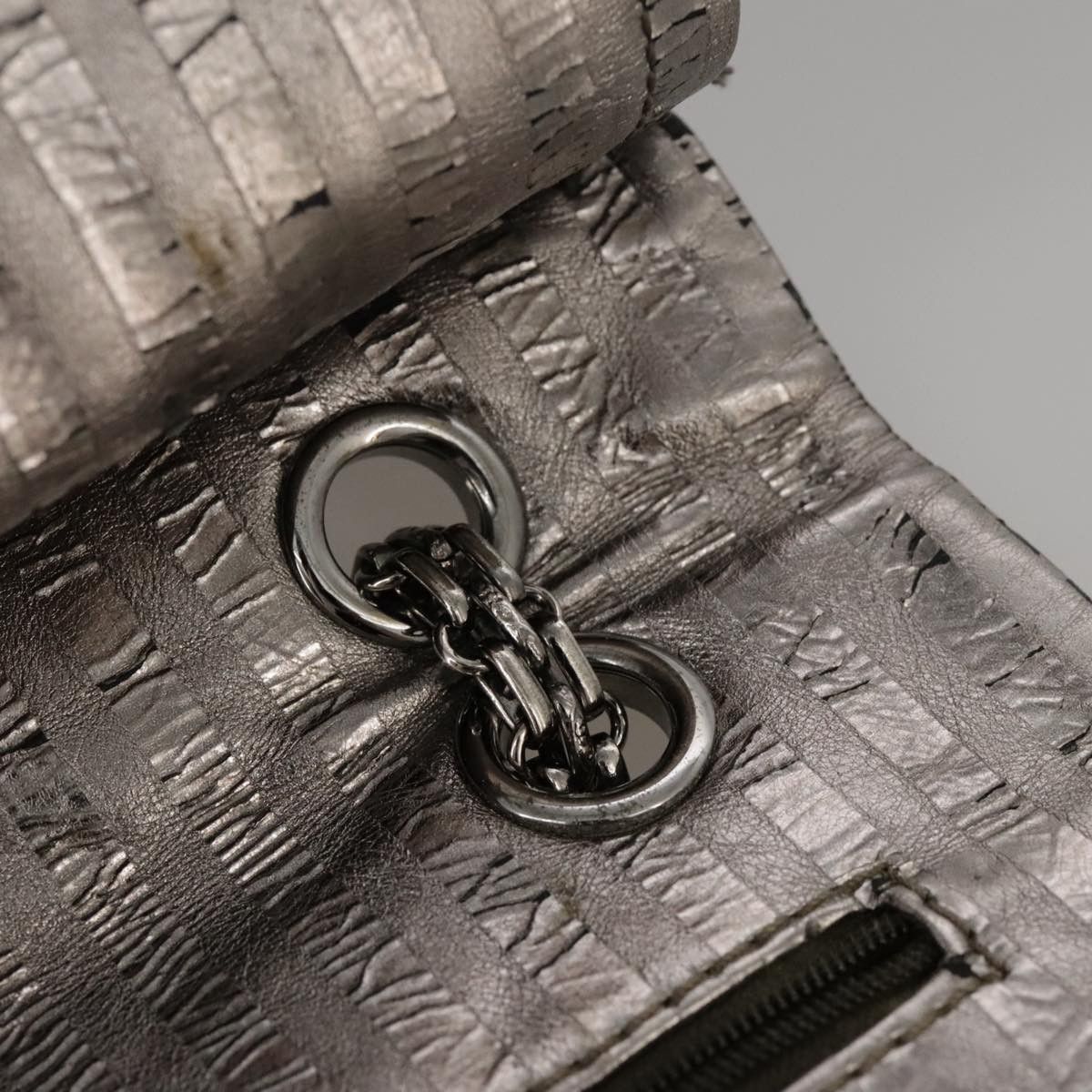 Chanel 2,55 Silver Leather Shoulder Bag (Pre-Owned) Size ONE SIZE - 15 Thumbnail