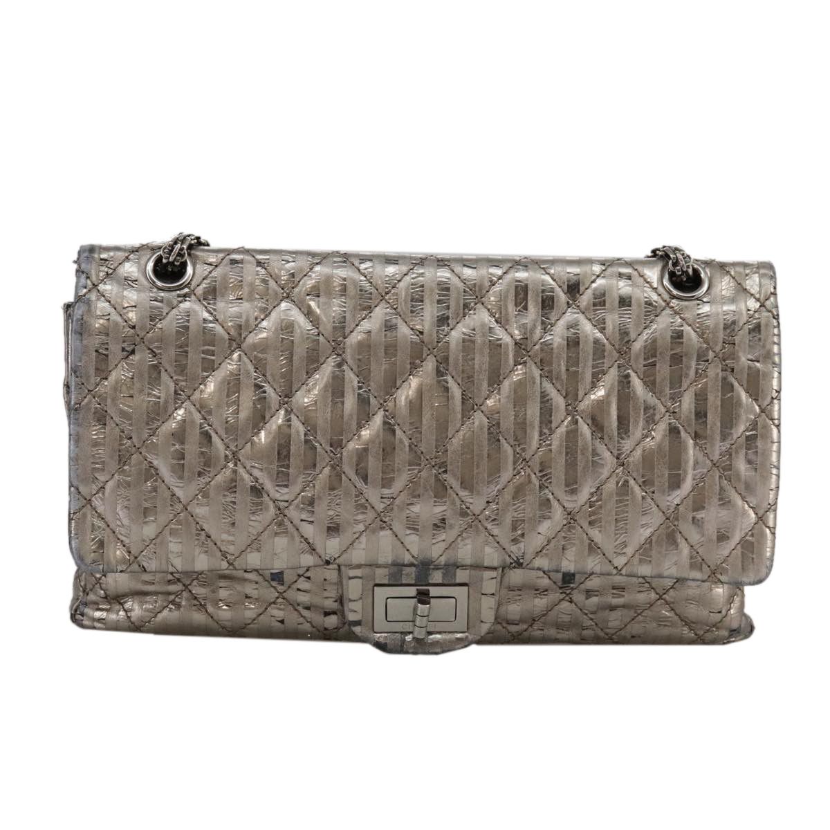 Chanel 2,55 Silver Leather Shoulder Bag (Pre-Owned) Size ONE SIZE - 18 Thumbnail