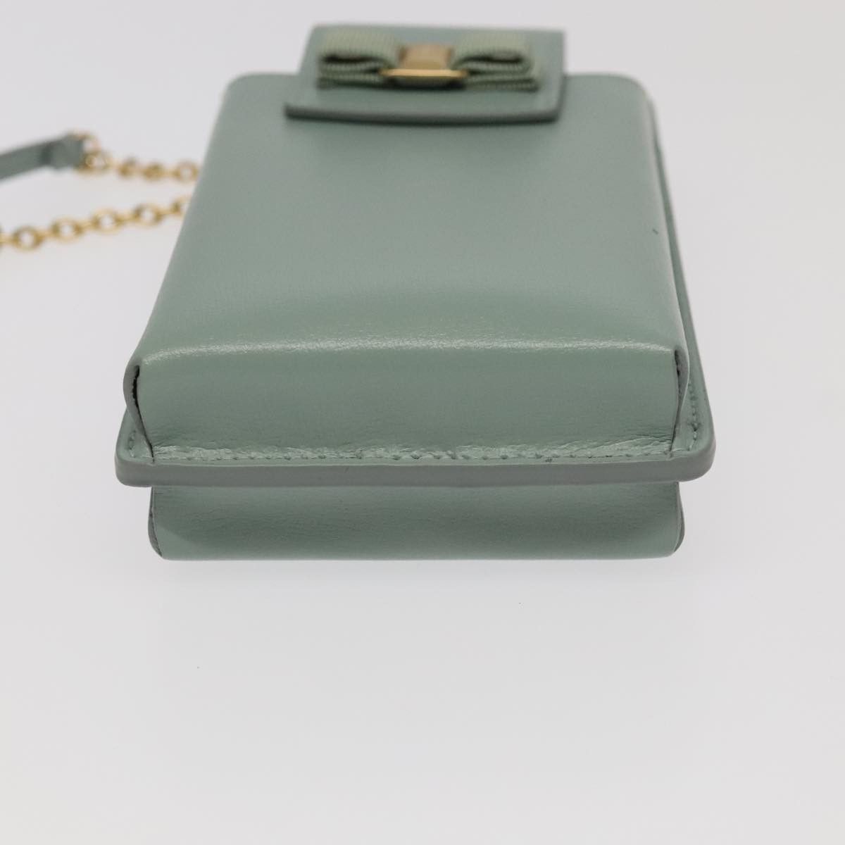 Salvatore Ferragamo Vara Blue Leather Shoulder Bag (Pre-Owned) Size ONE SIZE - 8 Thumbnail
