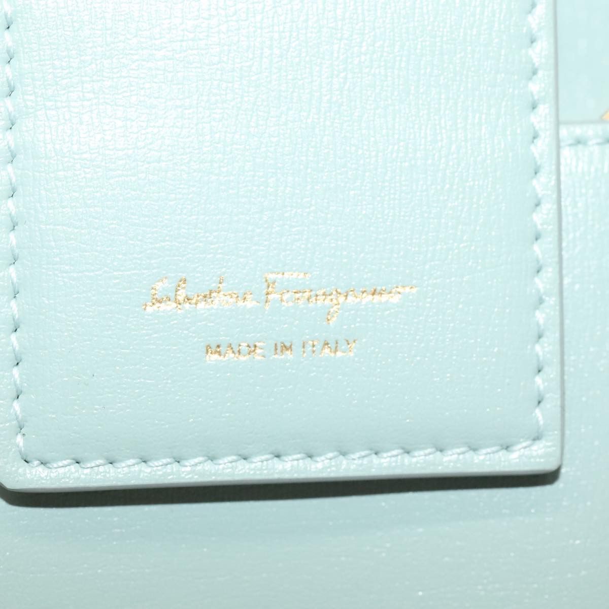 Salvatore Ferragamo Vara Blue Leather Shoulder Bag (Pre-Owned) Size ONE SIZE - 17 Thumbnail