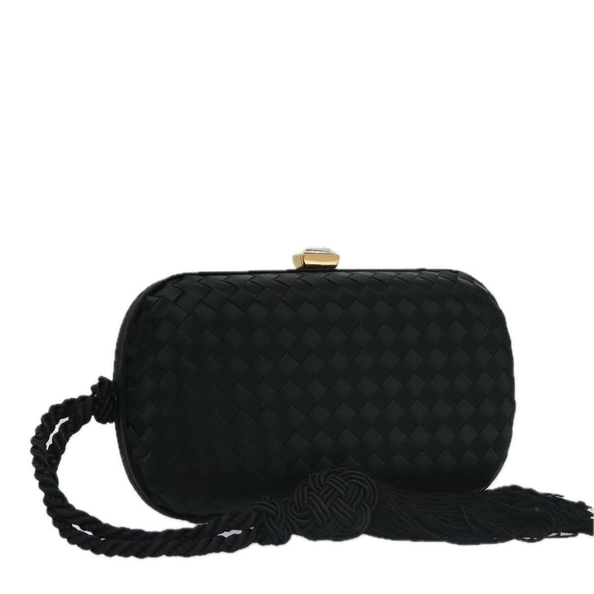 Bottega Veneta Knot Black Silk Clutch Bag (Pre-Owned) Size ONE SIZE - 11 Thumbnail